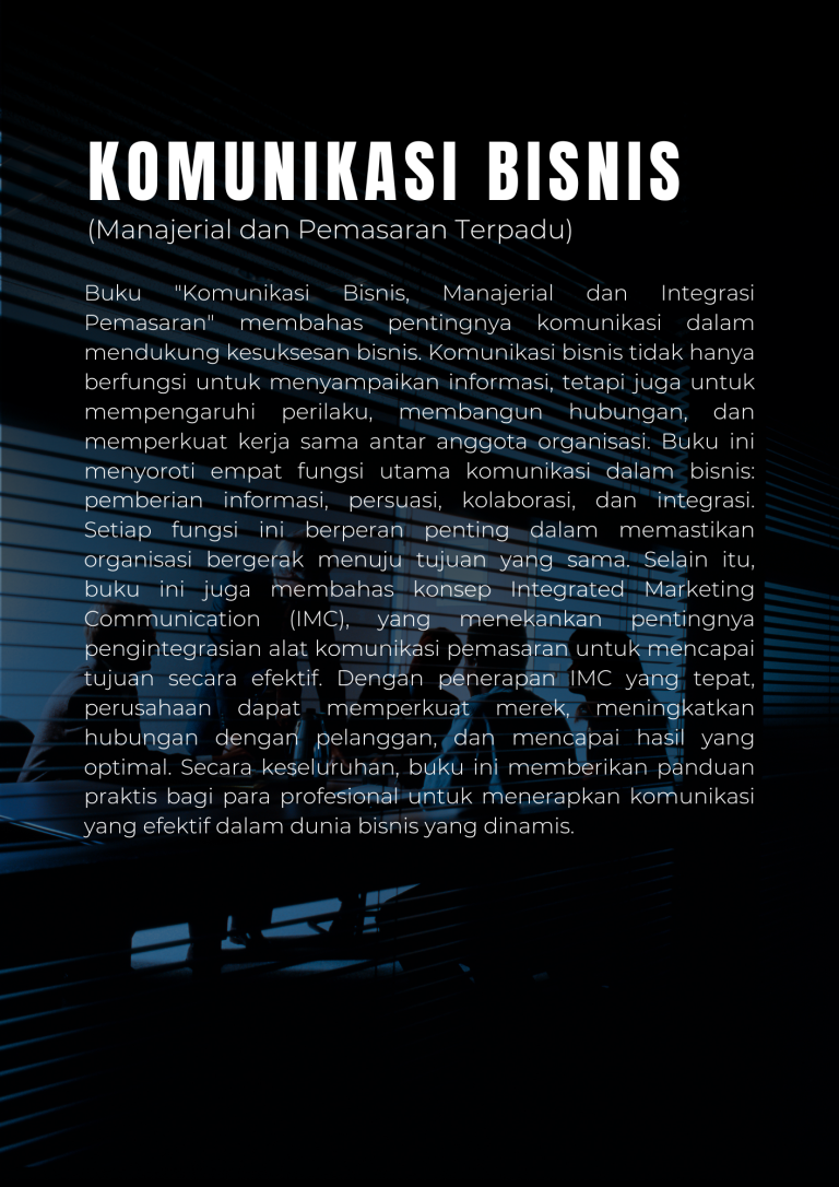 Belakang Cover Buku Komunikasi Bisnis